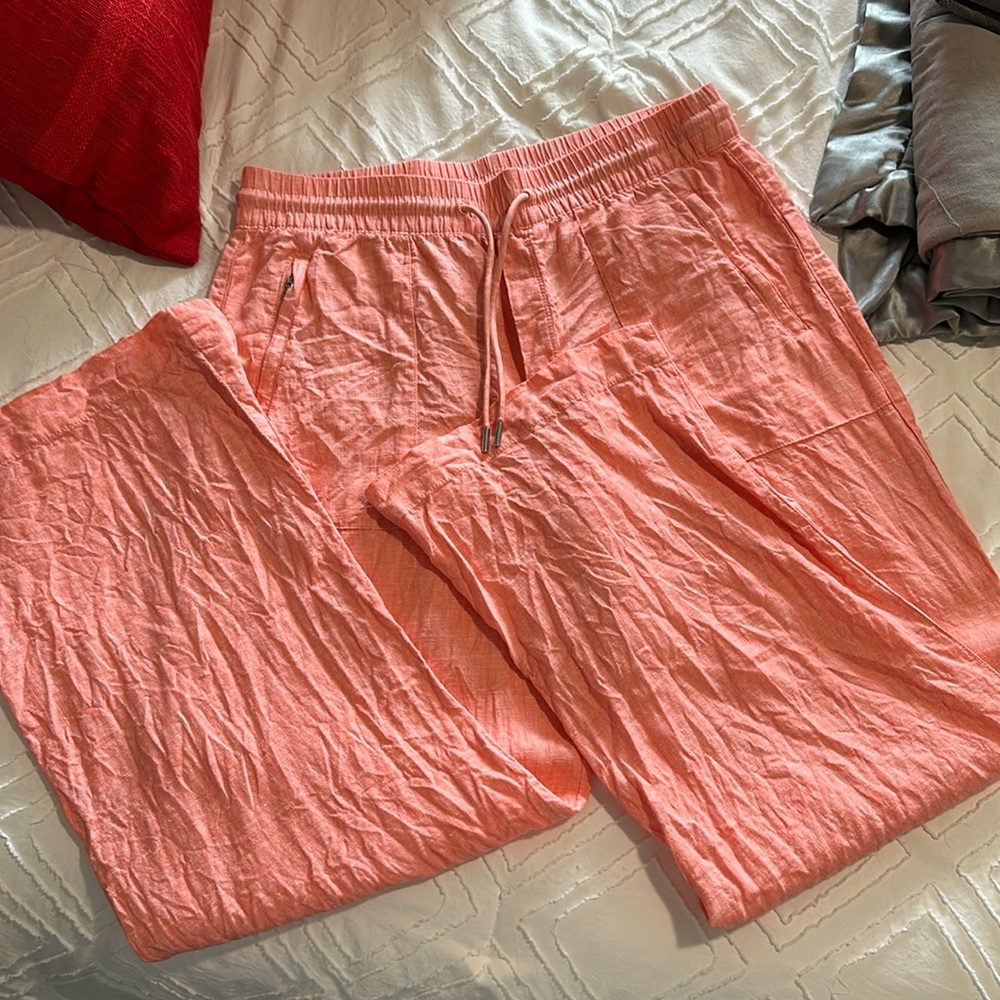 Athleta Cabo Wide-leg Linen Pants